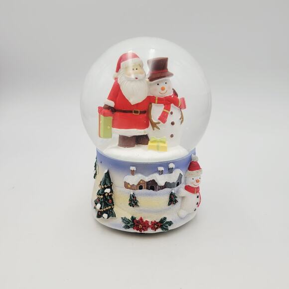Christmas Is Forever Musical Holiday Harmony Santa & Snowman Wind-UP Water Globe - Picture 4 of 8